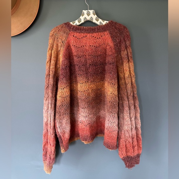 Target :: Knox Rose Sweater Rust Red Marled Knit Crewneck Wool Blend Sz XXL - Picture 7 of 12